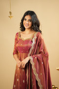 Designer Cosmo Embroidered Kali-Cut Anarkali Suit Set with Dupatta