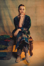 Sonakshi Velvet Embroidered Suit Set with Dupatta