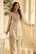 Premium Kurti Pant Dupatta Set with Real Mirror Hand Work