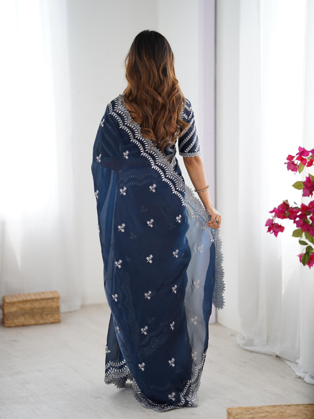 Premium Designer Jimmy Choo Embroidered Saree for Women