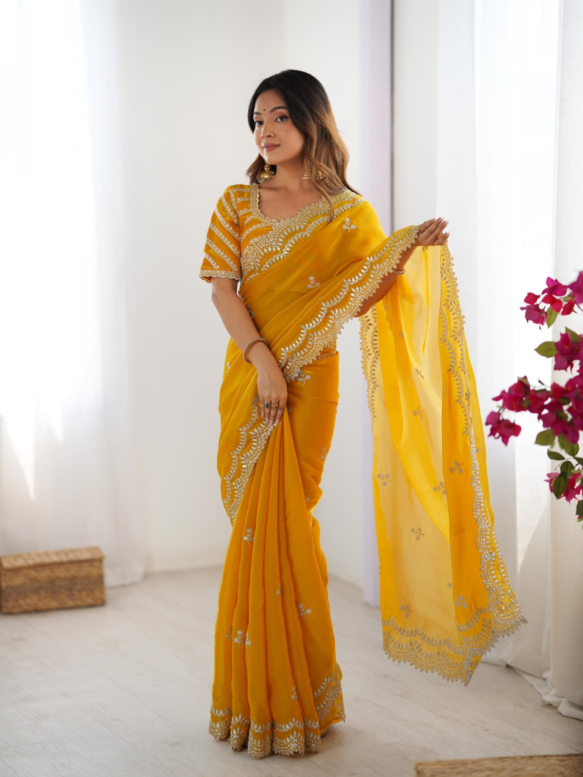 Premium Designer Jimmy Choo Embroidered Saree for Women