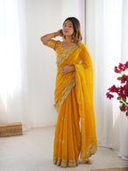 Premium Designer Jimmy Choo Embroidered Saree for Women