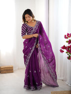 Premium Designer Jimmy Choo Embroidered Saree for Women