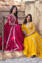 Premium Designer Gown with Embroidered Dupatta | Party Wear Outfit