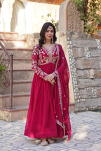 Premium Designer Gown with Embroidered Dupatta | Party Wear Outfit