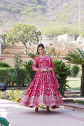 Premium Viscose Jacquard Embroidered Anarkali Gown with Russian Silk Dupatta