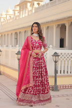 Premium Designer Viscose Jacquard Lehenga Choli with Embroidered Dupatta