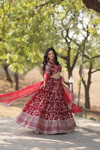 Premium Designer Viscose Jacquard Lehenga Choli with Embroidered Dupatta
