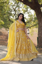 Premium Designer Viscose Jacquard Lehenga Choli with Embroidered Dupatta