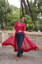 Bandhani Print Kutchi Patchwork Kurti