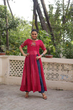 Bandhani Print Kutchi Patchwork Kurti