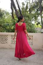 Bandhani Print Kutchi Patchwork Kurti