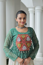 Bandhani Print Peplum Top