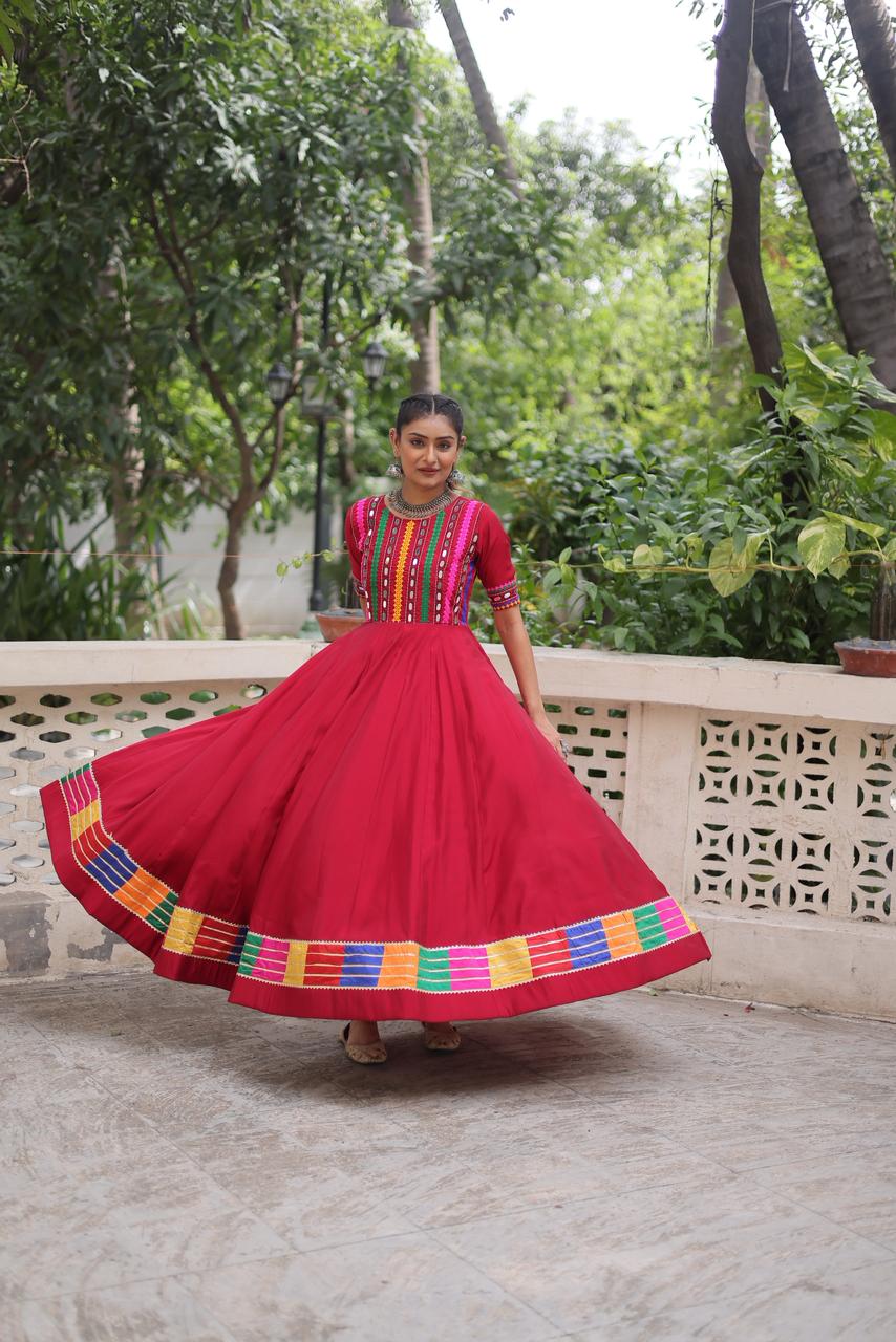 Navratri Gown with Mirror Work