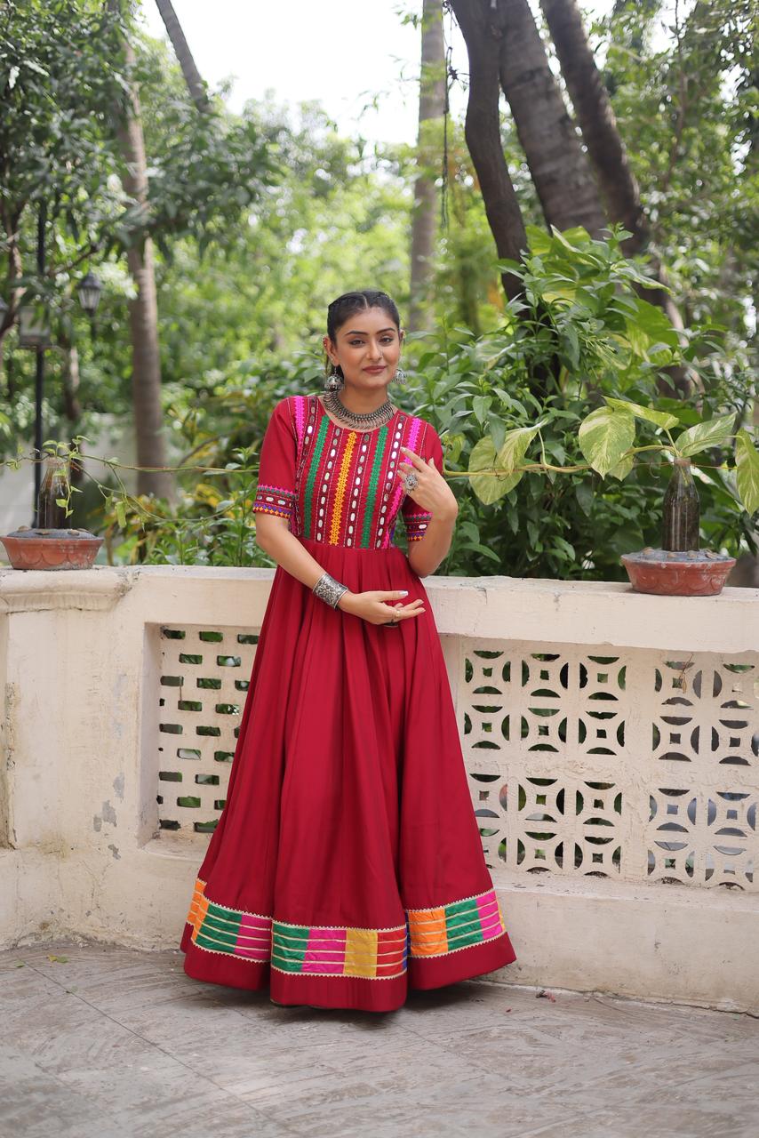 Navratri Gown with Mirror Work
