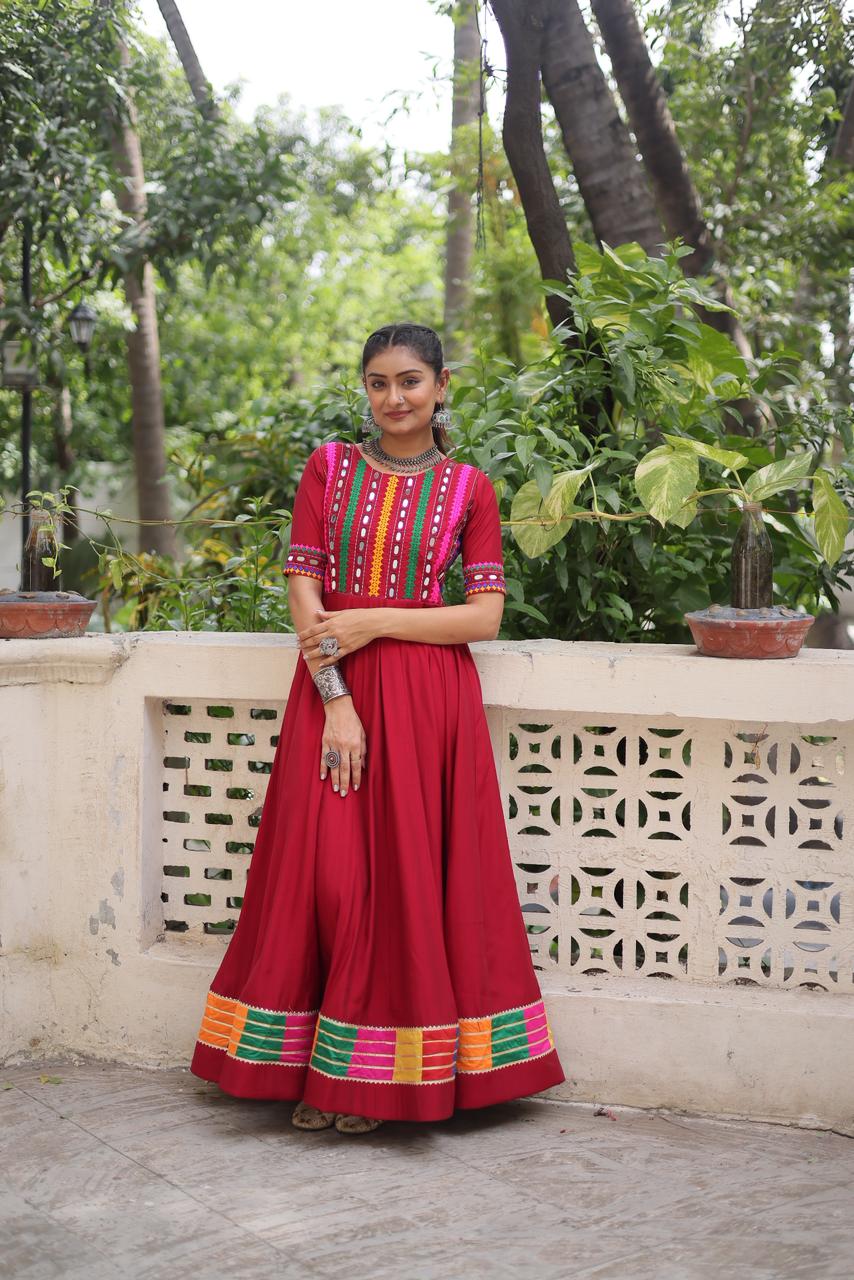 Navratri Gown with Mirror Work