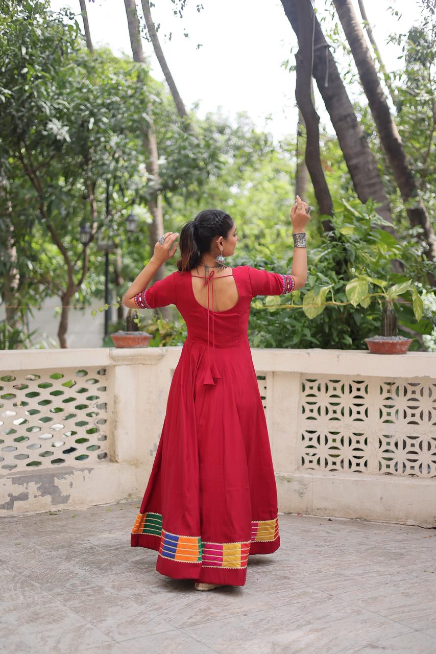 Navratri Gown with Mirror Work