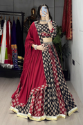 traditional ajrakh lehenga choli
