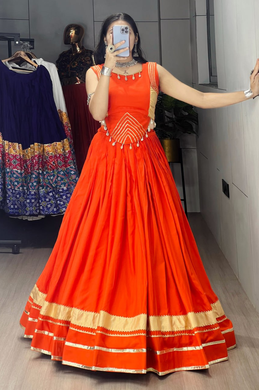 Navratri Lehenga with Fancy Zigzag Patti Top