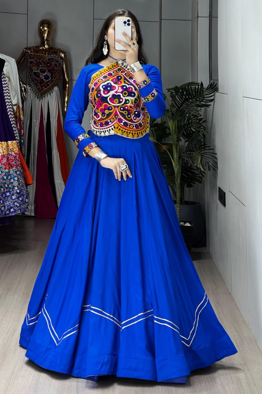 Royal Blue Navratri Lehenga Choli