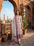 Premium Embroidered Faux Georgette Anarkali Suit Set with Dupatta