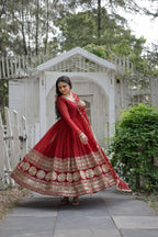 Premium Embroidered Gown with Dupatta - Wedding Outfit