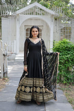 Premium Embroidered Gown with Dupatta - Wedding Outfit