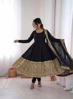 Premium Six Color Embroidered Anarkali Suit Set with Dupatta