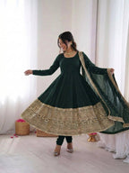 Premium Six Color Embroidered Anarkali Suit Set with Dupatta