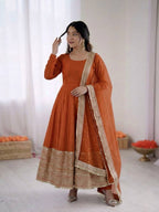 Premium Six Color Embroidered Anarkali Suit Set with Dupatta