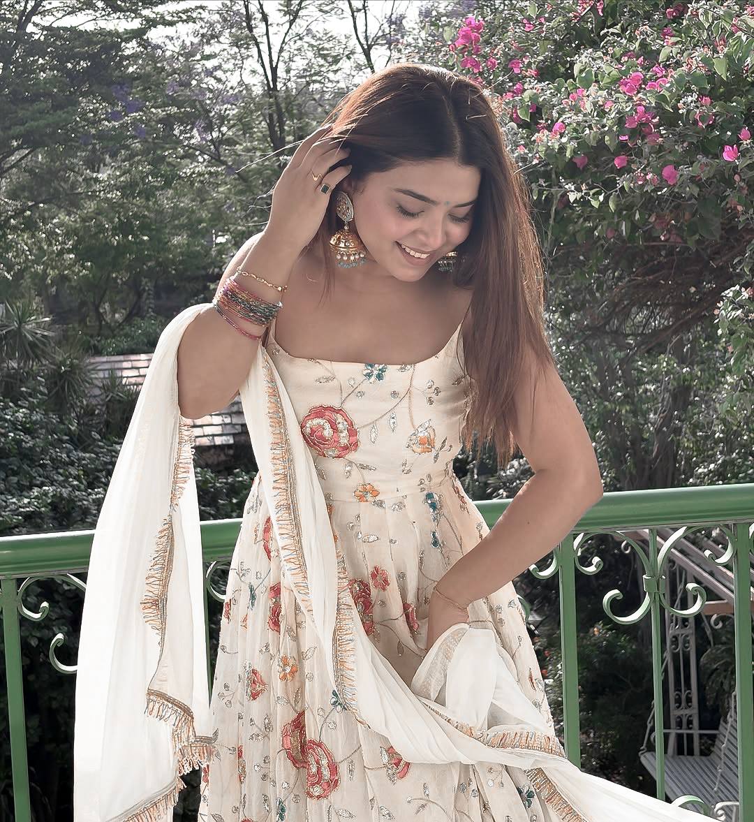 Premium Floral Anarkali Suit Set with Dupatta | Party Wear Outfit