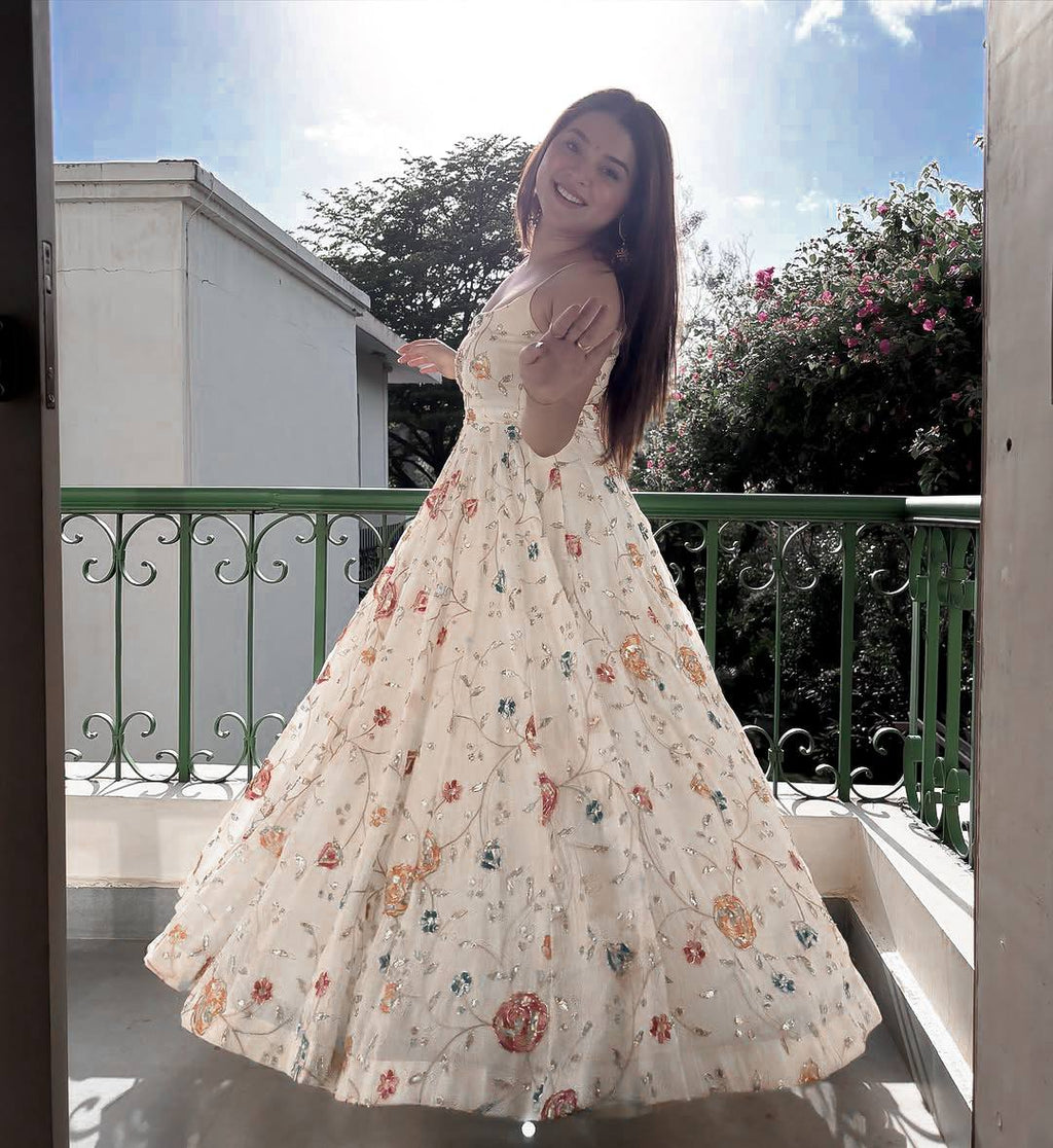 Premium Floral Anarkali Suit Set with Dupatta | Party Wear Outfit