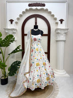 Premium Floral Anarkali Suit Set with Dupatta | Party Wear Outfit