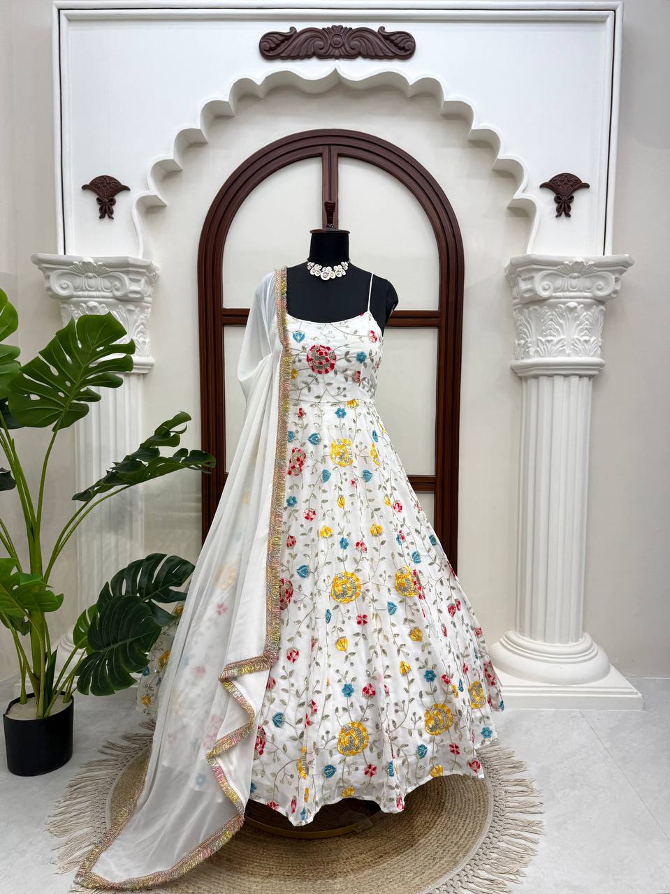 Premium Floral Anarkali Suit Set with Dupatta | Party Wear Outfit