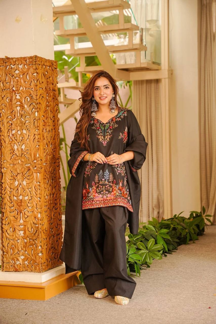 Premium Designer Farshi Plazo Suit Set with Dupatta