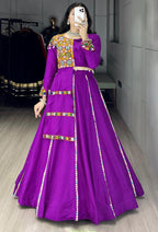 Purple Navratri Lehenga Cord Set