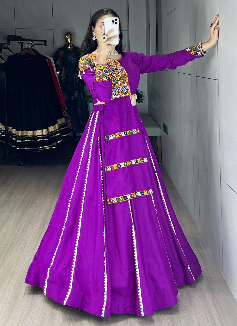 Purple Navratri Lehenga Cord Set