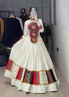 Navratri Special Lehenga with Fancy Kutchi Work Top And Real Mirror Work