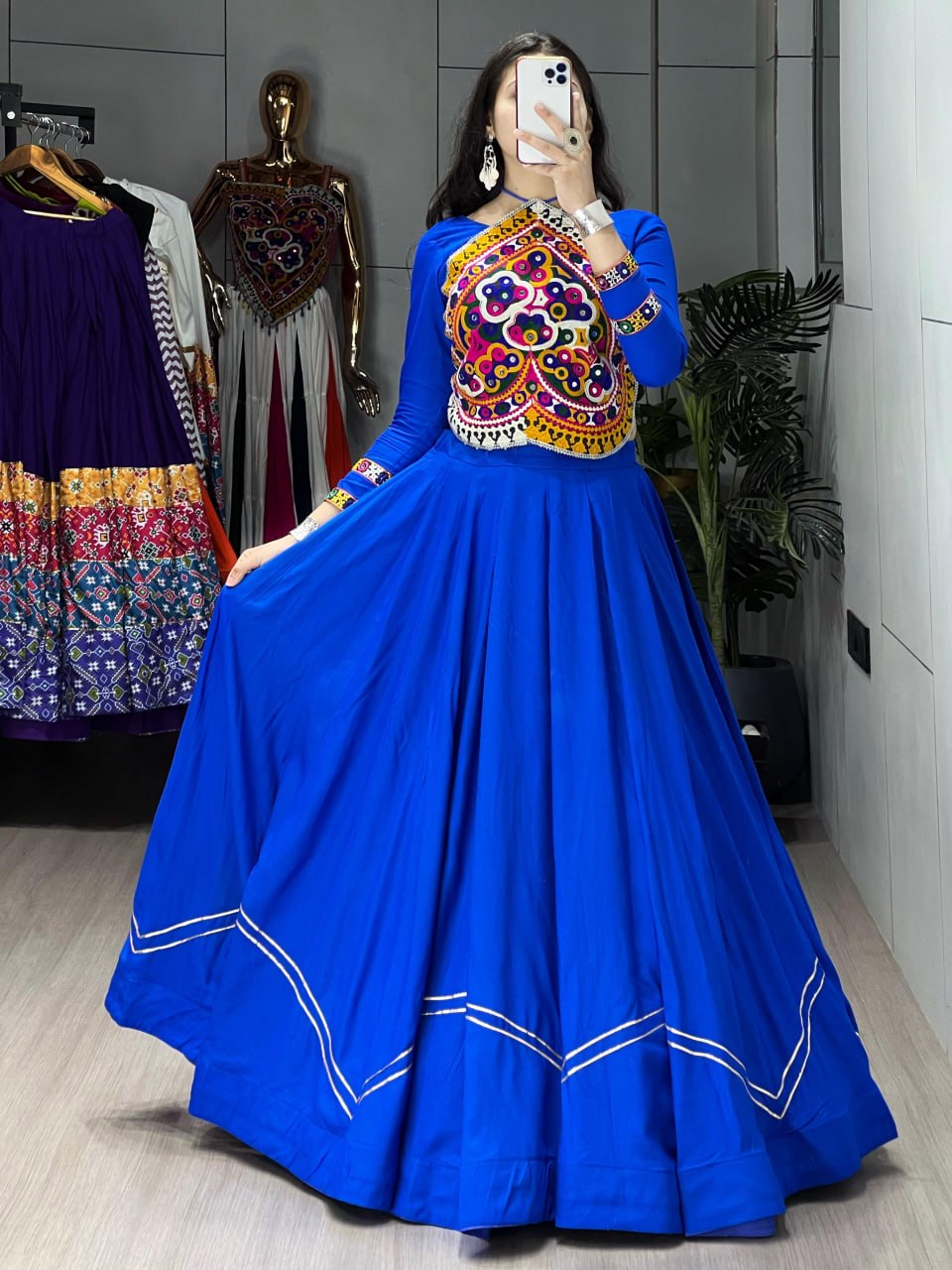 Royal Blue Navratri Lehenga Choli