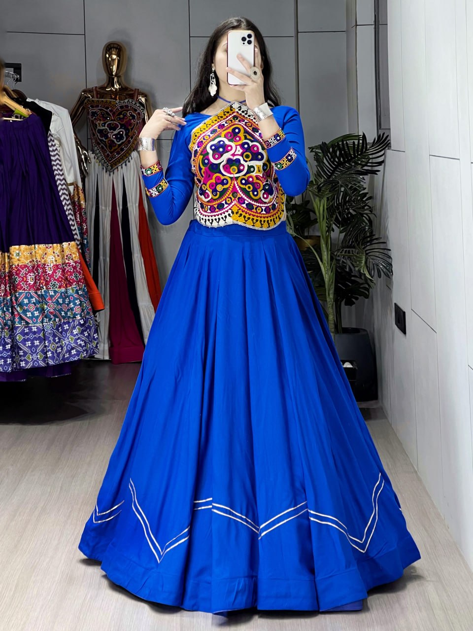 Royal Blue Navratri Lehenga Choli