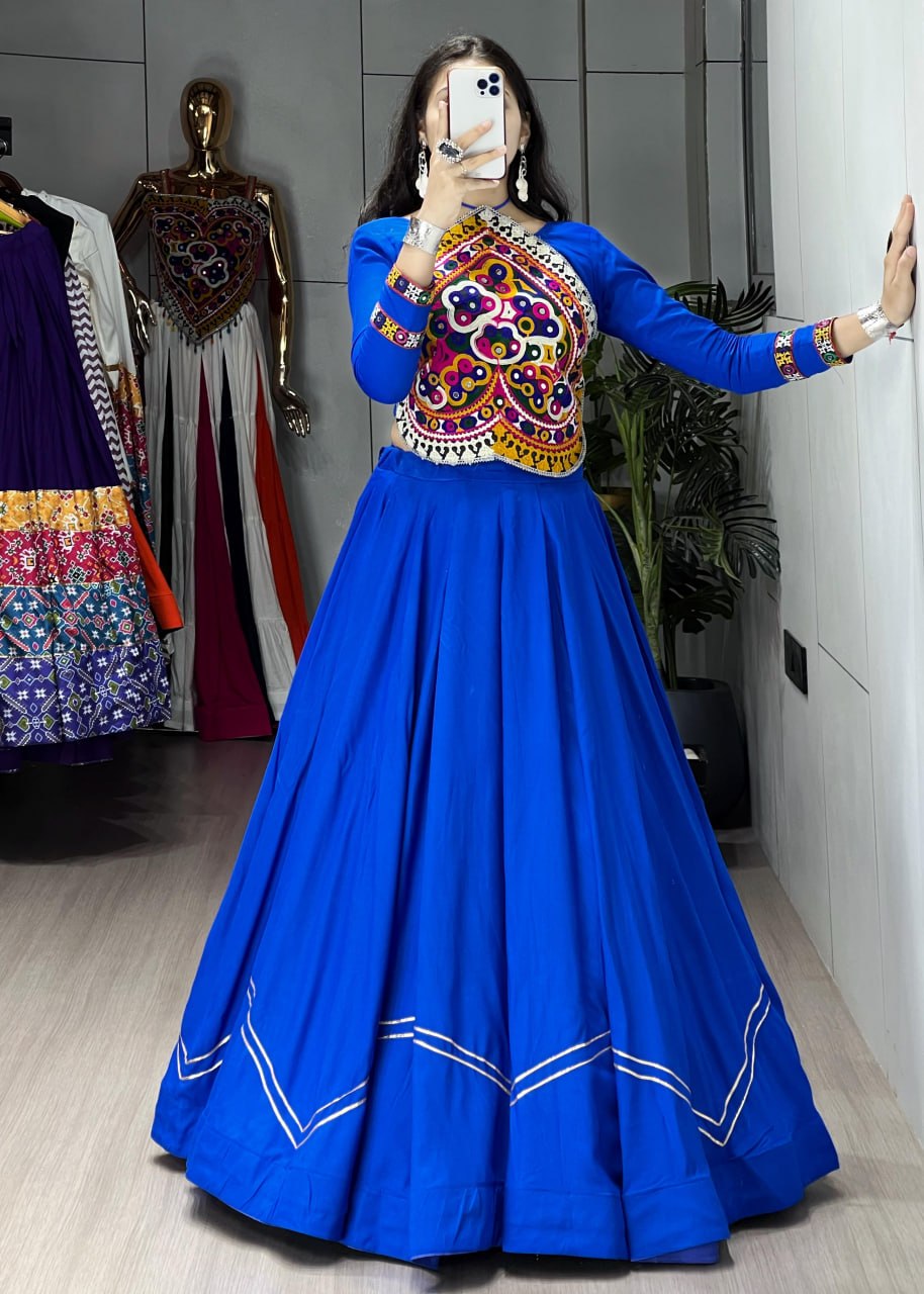 Royal Blue Navratri Lehenga Choli