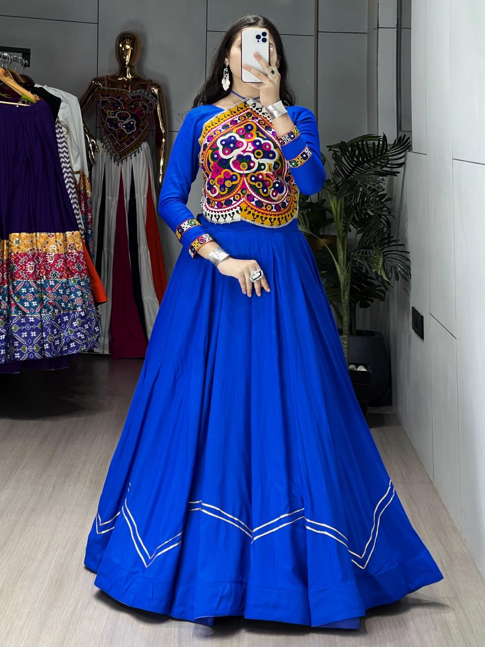 Royal Blue Navratri Lehenga Choli