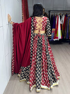 traditional ajrakh lehenga choli