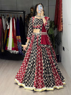 traditional ajrakh lehenga choli
