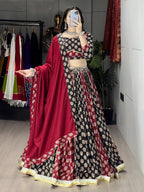 traditional ajrakh lehenga choli
