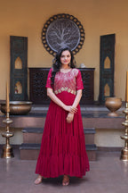 Premium Designer Embroidered Gown | Traditional Outfit