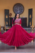 Premium Designer Embroidered Gown | Traditional Outfit