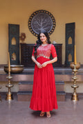 Premium Designer Embroidered Gown | Traditional Outfit
