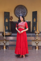 Premium Designer Embroidered Gown | Traditional Outfit