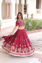 Premium Embroidered Lehenga Choli Set with Dupatta | Bridal Functions Outfit